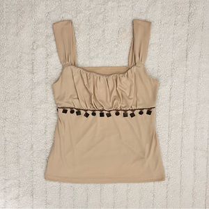 Vintage 90s-y2k coastal cowgirl cream colored top